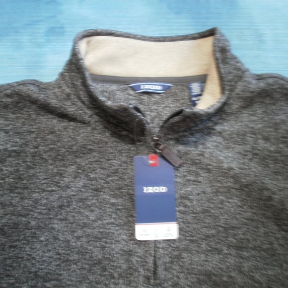 IZOD FLEECE PULLOVER 1/4 ZIP LONG SLEEVE 2XL NEW WITH TAGS - Picture 2 of 4